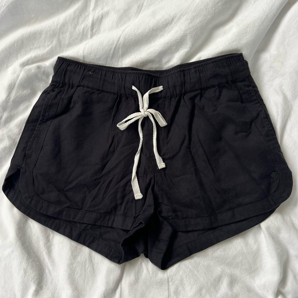 Roxy Black Athletic Shorts with White Drawstring